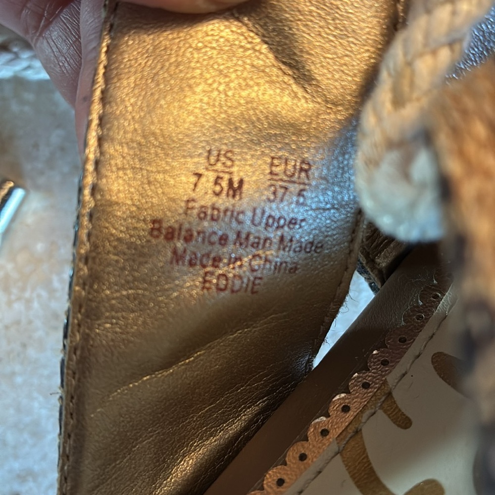 SAM EDELMAN Stylish woven jute flats, tan/brown, rope ankle ties. 7.5 - Picture 13 of 15